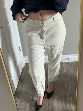Off-White Italian Linen Trousers